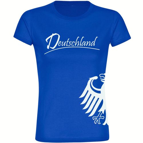 4068859270988 - multifanshop Damen T-Shirt - Deutschland - Adler seitlich - Druck weiß - Frauen 4068859270988 - multifanshop Damen T-Shirt - Deutschland - Adler seitlich - Druck weiß - Frauen
