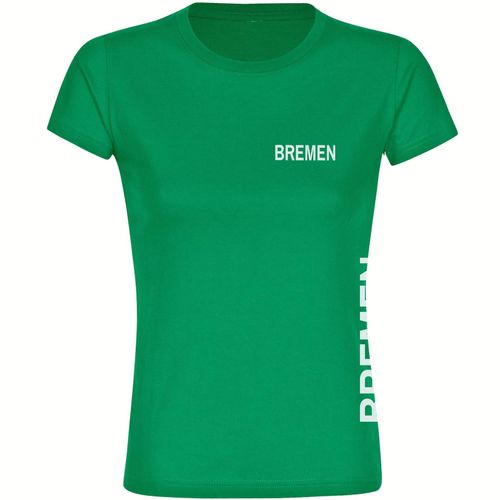 4068859165659 - multifanshop Damen T-Shirt - Bremen - Brust & Seite - Druck weiß - Frauen