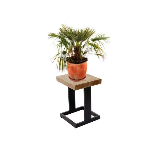 4057651265391 - Blumenhocker MCW-A15 Blumenständer Pflanzentisch Holzhocker Tanne Holz rustikal massiv MVG-zertifiziert 48x36x32cm