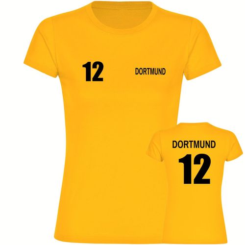 4068859186968 - multifanshop® Damen T-Shirt - Dortmund - Trikot Nummer 12 - Druck schwarz - Frauen 4068859186968 - multifanshop® Damen T-Shirt - Dortmund - Trikot Nummer 12 - Druck schwarz - Frauen