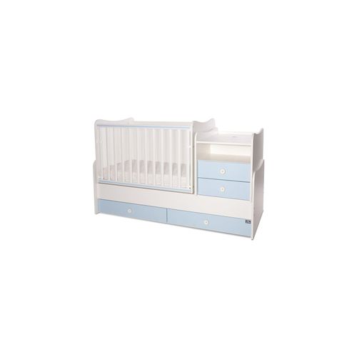 3800166104423 - Baby- Jugendbett Combo umbaubar 2 Kinder gleichzeitig Schaukelfunktion weiß blau 3800166104423 - Baby- Jugendbett Combo umbaubar 2 Kinder gleichzeitig Schaukelfunktion weiß blau