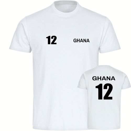 4068859312251 - multifanshop Herren T-Shirt - Ghana - Trikot Nummer 12 - Druck schwarz - Männer 4068859312251 - multifanshop Herren T-Shirt - Ghana - Trikot Nummer 12 - Druck schwarz - Männer