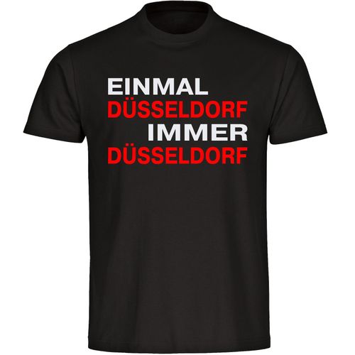 4068859144135 - multifanshop Kinder T-Shirt - Düsseldorf - Einmal Immer - Druck rot - Kind