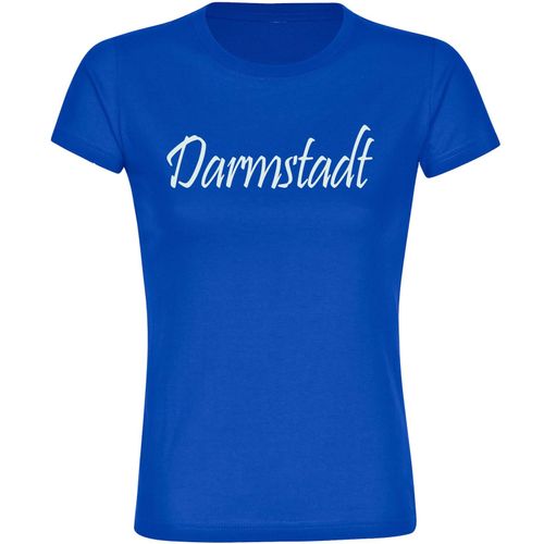 4068859066123 - multifanshop Damen T-Shirt - Darmstadt - Schriftzug - Druck weiß - Frauen