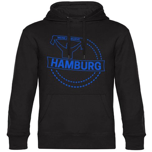 4068859011741 - multifanshop Kapuzen Sweatshirt - Hamburg - Meine Fankurve - Druck blau - Hoodie