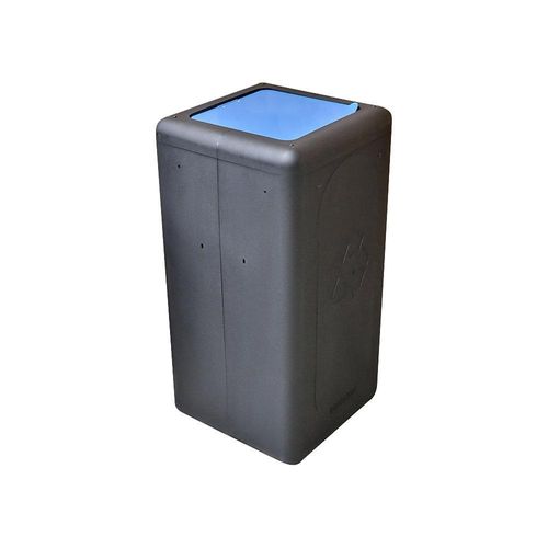 8713631196296 - Brickbin Papierkorb HDPE Recycelt 65 L 35 (B) x 35 (T) x 70 (H) Schwarz Brickbin