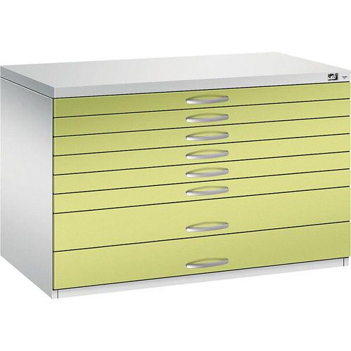 4068192049036 - Zeichnungsschrank DIN A1 8 Schubladen Höhe 760 mm lichtgrau viridingrün C+P 4068192049036 - Zeichnungsschrank DIN A1 8 Schubladen Höhe 760 mm lichtgrau viridingrün C+P