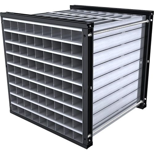 4251305418106 - eurokraft pro Wabenregal HxBxT 1000 x 1000 x 1000 mm 81 Wannen 9 x 9 Fächer