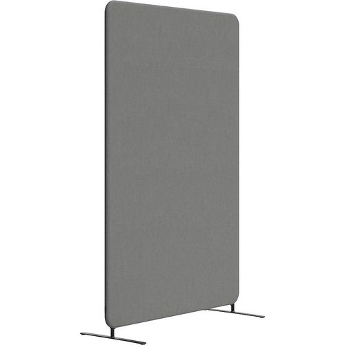 7332835355455 - Akustik-Trennwand Standard abgerundete Ecken Höhe 1500 mm inkl Füße Breite 1200 mm grau 7332835355455 - Akustik-Trennwand Standard abgerundete Ecken Höhe 1500 mm inkl Füße Breite 1200 mm grau