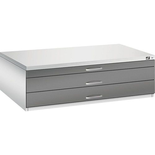 4068192049609 - Zeichnungsschrank DIN A0 3 Schubladen Höhe 420 mm lichtgrau vulkangrau C+P 4068192049609 - Zeichnungsschrank DIN A0 3 Schubladen Höhe 420 mm lichtgrau vulkangrau C+P