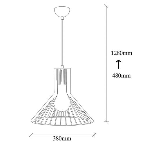 8681875641592 - Hängeleuchte Fellini MR-757 schwarz Metall Ø 38 cm