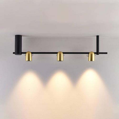 9010870534773 - Molto Luce Hängelampe Nuun SD schwarz goldfarben 3-flg