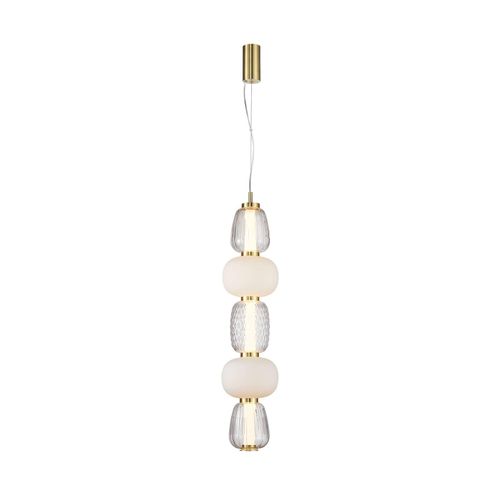 5712802225844 - LOOM DESIGN LED-Hängelampe Pearl 5 amber gold Glas Höhe 78cm