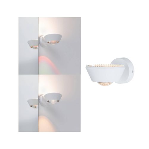 4000870709467 - LED Wandleuchte Sabik IP44 2700K 800lm   390lm 230V 9   1x4W dimmbar Weiß matt