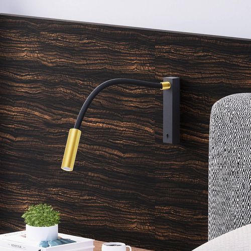 9010870517707 - Molto Luce LED-Wandlampe Arok schwarz gold Aluminium