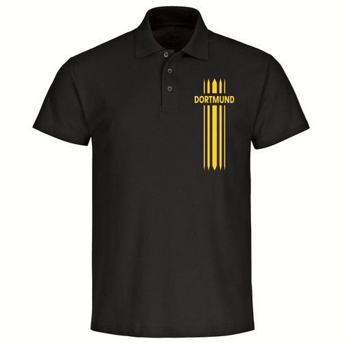 4068859188566 - multifanshop® Poloshirt - Dortmund - Streifen - Druck gelb - Polo 4068859188566 - multifanshop® Poloshirt - Dortmund - Streifen - Druck gelb - Polo