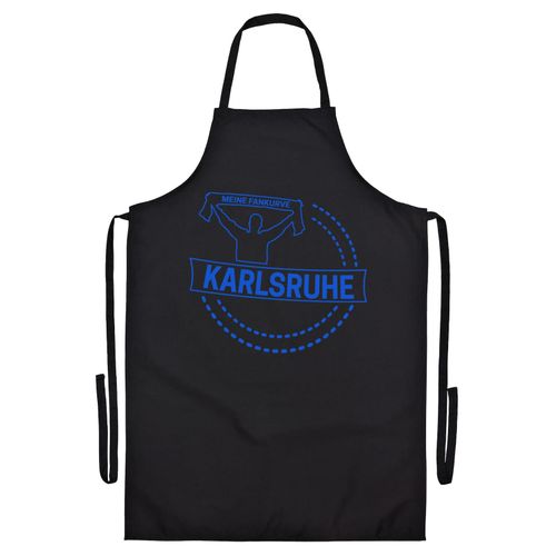 4068859055363 - multifanshop Grillschürze - Karlsruhe - Meine Fankurve - Druck blau - Schürze