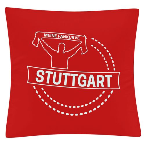 4068859143367 - multifanshop Kissenbezug - Stuttgart - Meine Fankurve - Druck weiß - Kissen