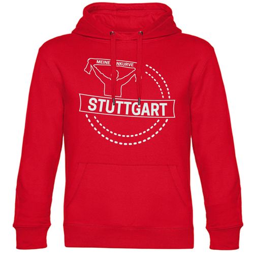 4068859143282 - multifanshop Kapuzen Sweatshirt - Stuttgart - Meine Fankurve - Druck weiß - Hoodie