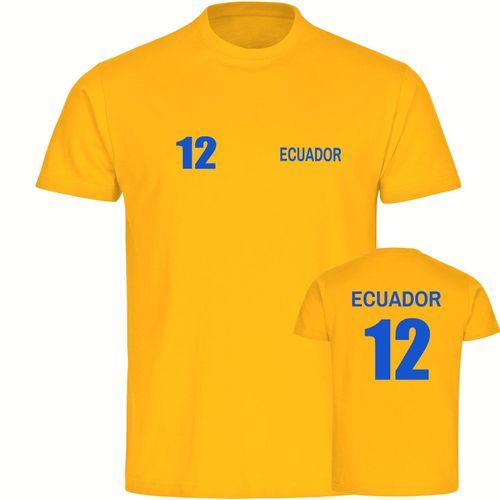 4068859292201 - multifanshop Herren T-Shirt - Ecuador - Trikot Nummer 12 - Druck blau - Männer 4068859292201 - multifanshop Herren T-Shirt - Ecuador - Trikot Nummer 12 - Druck blau - Männer