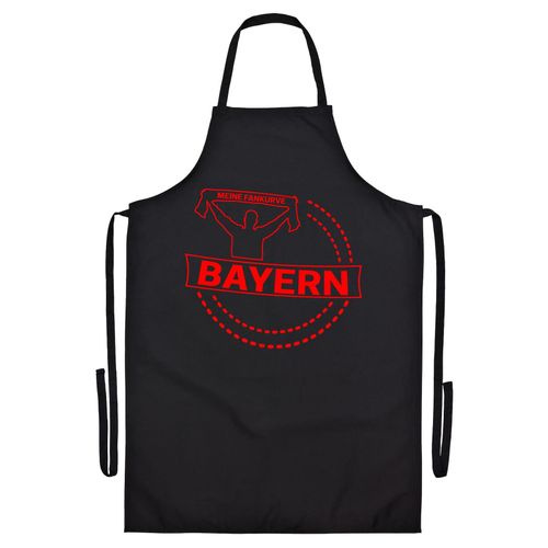 4068859133498 - multifanshop Grillschürze - Bayern - Meine Fankurve - Druck rot - Schürze