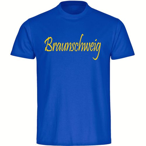 4068859206062 - multifanshop Herren T-Shirt - Braunschweig - Schriftzug - Druck gelb - Männer 4068859206062 - multifanshop Herren T-Shirt - Braunschweig - Schriftzug - Druck gelb - Männer