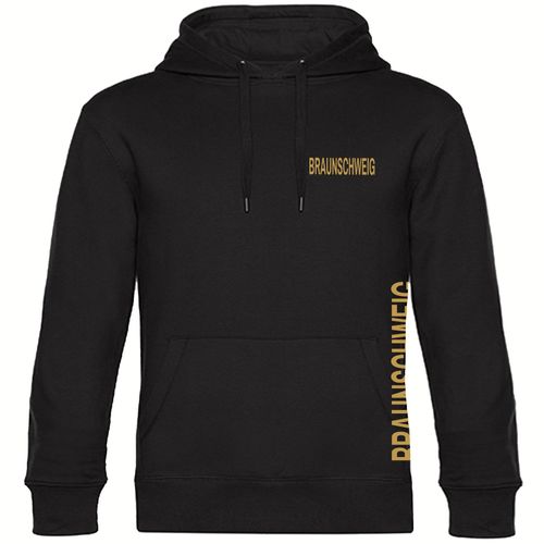 4068859198824 - multifanshop Kapuzen Sweatshirt - Braunschweig - Brust & Seite - Druck blau - Hoodie