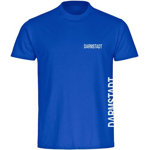 4068859016784 - multifanshop Herren T-Shirt - Darmstadt - Brust & Seite - Druck weiß - Männer