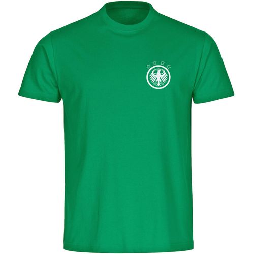 4068859251505 - multifanshop Herren T-Shirt - Deutschland - Adler Retro - Druck weiß - Männer