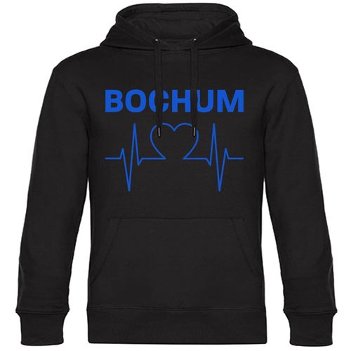 4068859034658 - multifanshop Kapuzen Sweatshirt - Bochum - Herzschlag - Druck blau - Hoodie 4068859034658 - multifanshop Kapuzen Sweatshirt - Bochum - Herzschlag - Druck blau - Hoodie