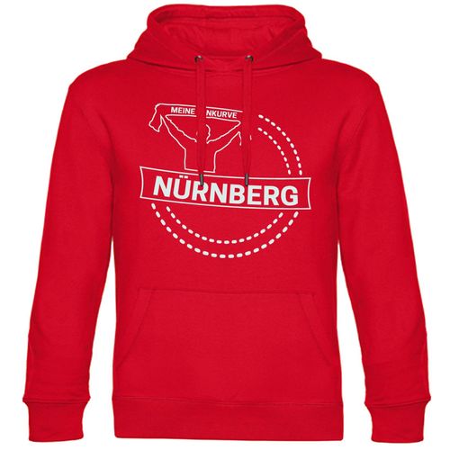 4068859142483 - multifanshop Kapuzen Sweatshirt - Nürnberg - Meine Fankurve - Druck weiß - Hoodie