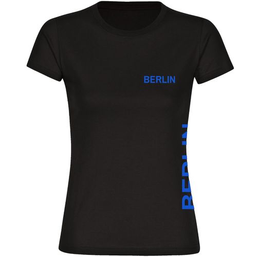 4068859013172 - multifanshop Damen T-Shirt - Berlin blau - Brust & Seite - Druck blau - Frauen