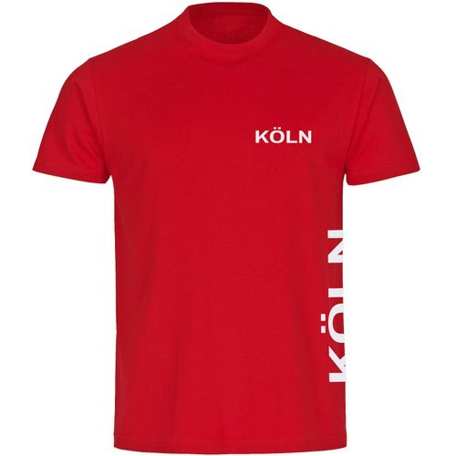 4068859080075 - multifanshop Herren T-Shirt - Köln - Brust & Seite - Druck weiß - Männer 4068859080075 - multifanshop Herren T-Shirt - Köln - Brust & Seite - Druck weiß - Männer