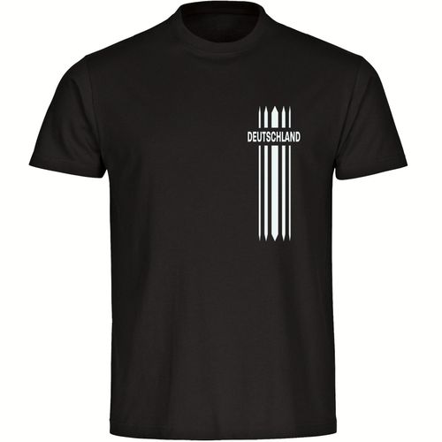 4068859249366 - multifanshop Herren T-Shirt - Deutschland - Streifen - Druck weiß - Männer