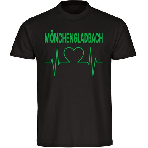 4068859173517 - multifanshop Herren T-Shirt - Mönchengladbach - Herzschlag - Druck grün - Männer 4068859173517 - multifanshop Herren T-Shirt - Mönchengladbach - Herzschlag - Druck grün - Männer