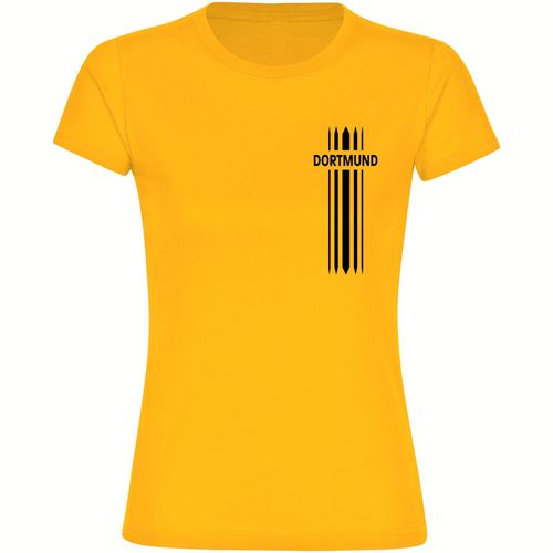 4068859188344 - multifanshop® Damen T-Shirt - Dortmund - Streifen - Druck schwarz - Frauen 4068859188344 - multifanshop® Damen T-Shirt - Dortmund - Streifen - Druck schwarz - Frauen