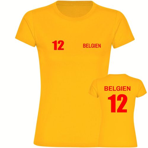 4068859282370 - multifanshop Damen T-Shirt - Belgien - Trikot Nummer 12 - Druck rot - Frauen 4068859282370 - multifanshop Damen T-Shirt - Belgien - Trikot Nummer 12 - Druck rot - Frauen