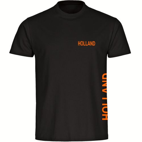 4068859452940 - multifanshop Kinder T-Shirt - Holland - Brust & Seite - Druck orange - Kind