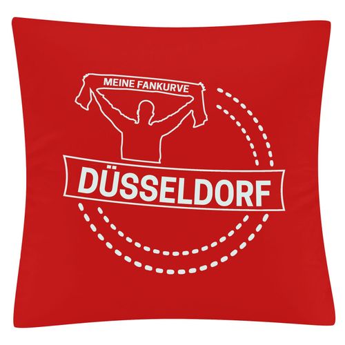 4068859135003 - multifanshop Kissenbezug - Düsseldorf - Meine Fankurve - Druck weiß - Kissen