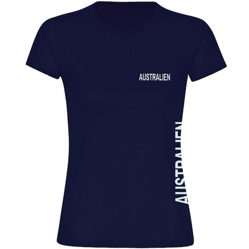 4068859277116 - multifanshop Damen T-Shirt - Australien - Brust & Seite - Druck weiß - Frauen