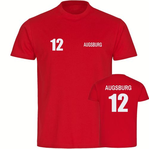 4068859089085 - multifanshop Kinder T-Shirt - Augsburg - Trikot Nummer 12 - Druck weiß - Kind 4068859089085 - multifanshop Kinder T-Shirt - Augsburg - Trikot Nummer 12 - Druck weiß - Kind