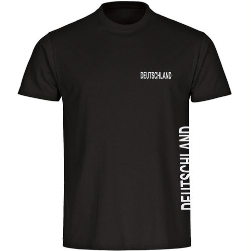 4068859246334 - multifanshop Herren T-Shirt - Deutschland - Brust & Seite - Druck weiß - Männer