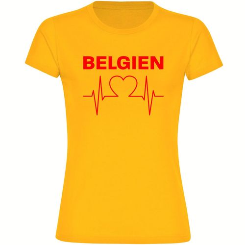 4068859282653 - multifanshop Damen T-Shirt - Belgien - Herzschlag - Druck rot - Frauen 4068859282653 - multifanshop Damen T-Shirt - Belgien - Herzschlag - Druck rot - Frauen