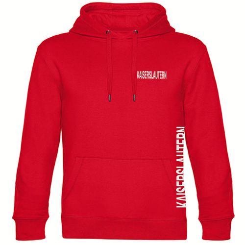 4068859079581 - multifanshop Kapuzen Sweatshirt - Kaiserslautern - Brust & Seite - Druck weiß - Hoodie