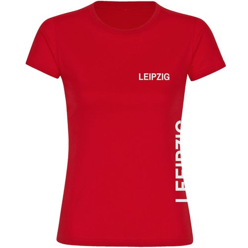 4068859081478 - multifanshop Damen T-Shirt - Leipzig - Brust & Seite - Druck weiß - Frauen 4068859081478 - multifanshop Damen T-Shirt - Leipzig - Brust & Seite - Druck weiß - Frauen