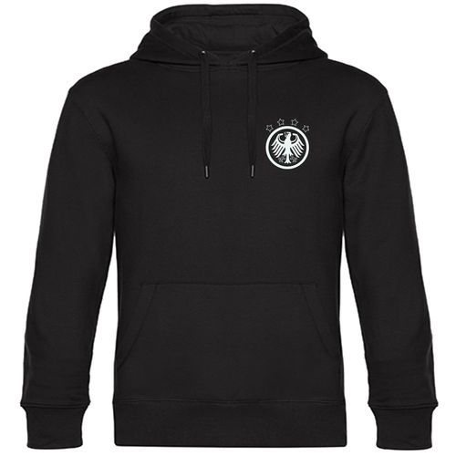 4068859407438 - multifanshop Kapuzen Sweatshirt - Deutschland - Adler Retro - Druck weiß - Hoodie