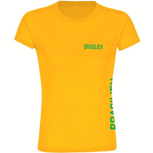 4068859285968 - multifanshop Damen T-Shirt - Brasilien - Brust & Seite - Druck grün - Frauen 4068859285968 - multifanshop Damen T-Shirt - Brasilien - Brust & Seite - Druck grün - Frauen