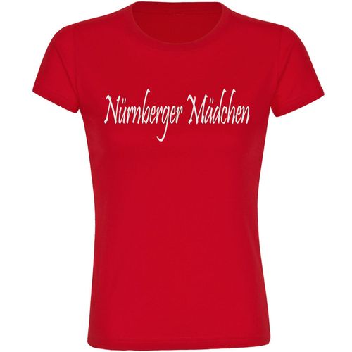 4068859155575 - multifanshop Damen T-Shirt - Nürnberg - Nürnberger Mädchen - Druck weiß - Frauen