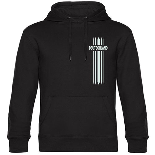 4068859261849 - multifanshop Kapuzen Sweatshirt - Deutschland - Streifen - Druck weiß - Hoodie