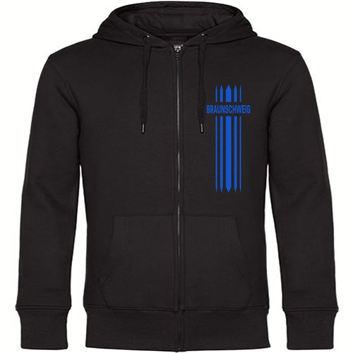 4068859202897 - multifanshop Kapuzen Sweatshirt Jacke - Braunschweig - Streifen - Druck blau - Sweat 4068859202897 - multifanshop Kapuzen Sweatshirt Jacke - Braunschweig - Streifen - Druck blau - Sweat